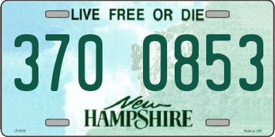 NH license plate 3700853