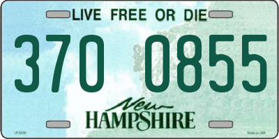 NH license plate 3700855