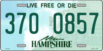 NH license plate 3700857