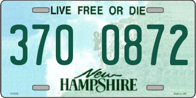 NH license plate 3700872