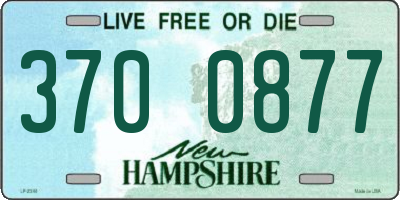 NH license plate 3700877