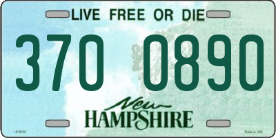 NH license plate 3700890
