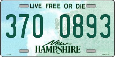 NH license plate 3700893