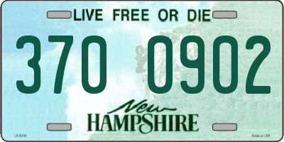 NH license plate 3700902