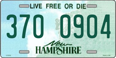 NH license plate 3700904
