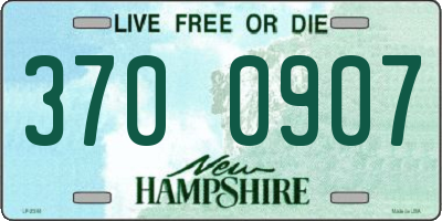 NH license plate 3700907