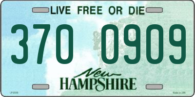 NH license plate 3700909