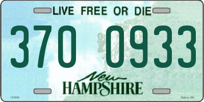 NH license plate 3700933