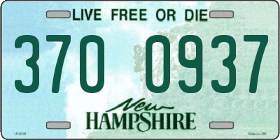 NH license plate 3700937