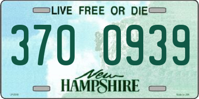 NH license plate 3700939