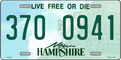 NH license plate 3700941
