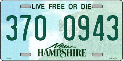 NH license plate 3700943