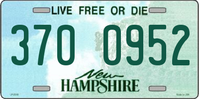 NH license plate 3700952