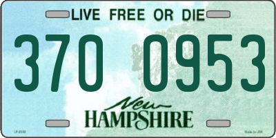 NH license plate 3700953