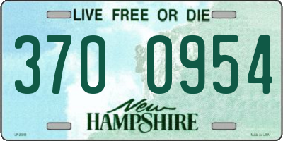 NH license plate 3700954