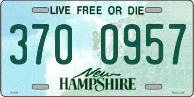 NH license plate 3700957