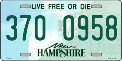 NH license plate 3700958