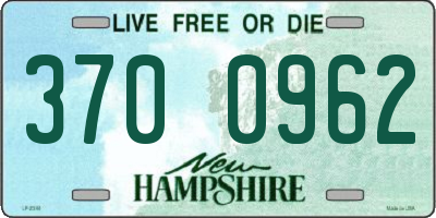 NH license plate 3700962