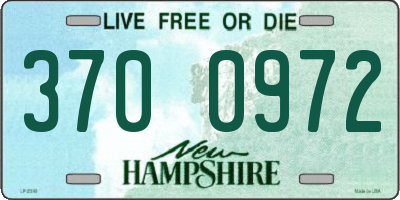 NH license plate 3700972