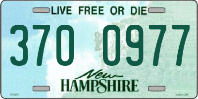 NH license plate 3700977