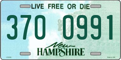 NH license plate 3700991