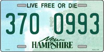 NH license plate 3700993