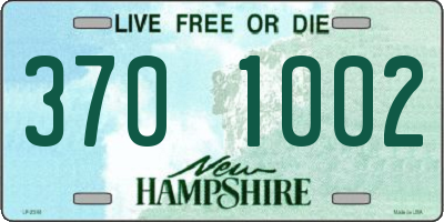 NH license plate 3701002