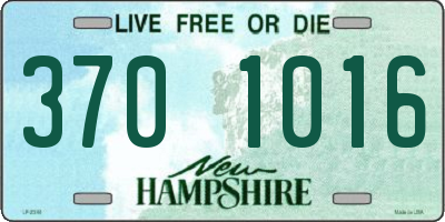 NH license plate 3701016
