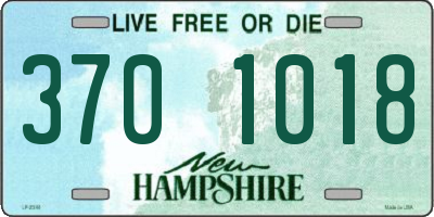 NH license plate 3701018