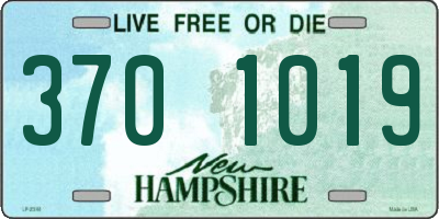 NH license plate 3701019