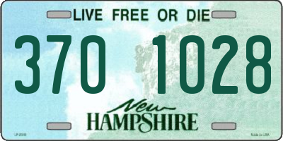 NH license plate 3701028
