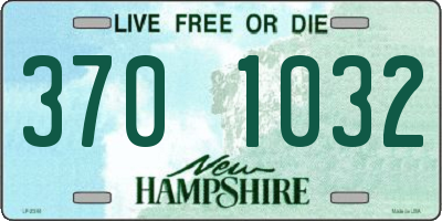 NH license plate 3701032