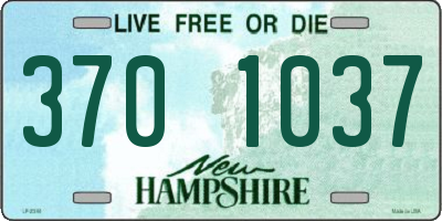 NH license plate 3701037