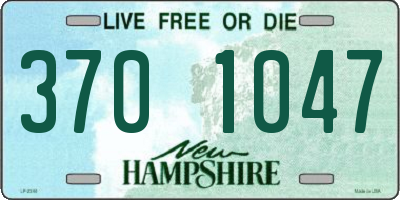 NH license plate 3701047