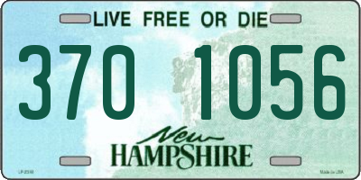 NH license plate 3701056
