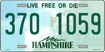NH license plate 3701059