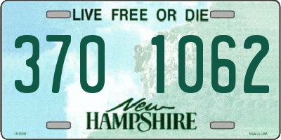 NH license plate 3701062