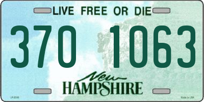 NH license plate 3701063