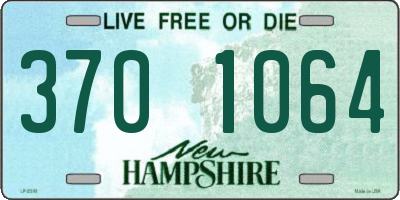 NH license plate 3701064