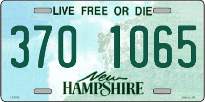 NH license plate 3701065