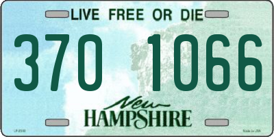 NH license plate 3701066