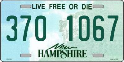 NH license plate 3701067