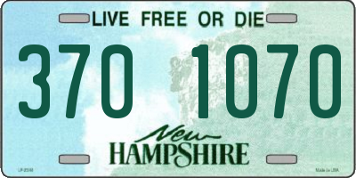 NH license plate 3701070