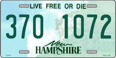 NH license plate 3701072