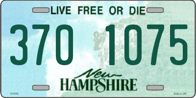 NH license plate 3701075
