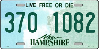NH license plate 3701082