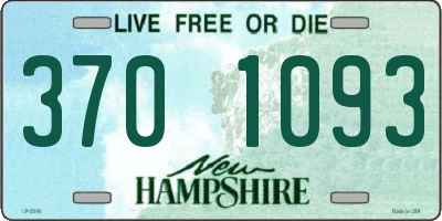 NH license plate 3701093