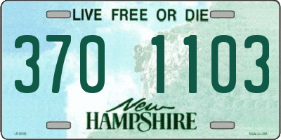 NH license plate 3701103