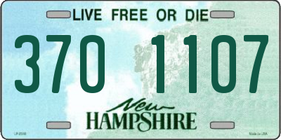 NH license plate 3701107