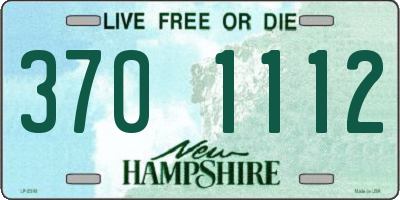 NH license plate 3701112